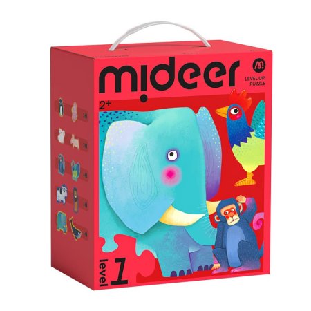 Mideer – Level Up Puzzles – Level 1: Animals MD1473 ميدير – ألغاز ارتقِ بمستوى جديد – المستوى الأول: الحيوانات